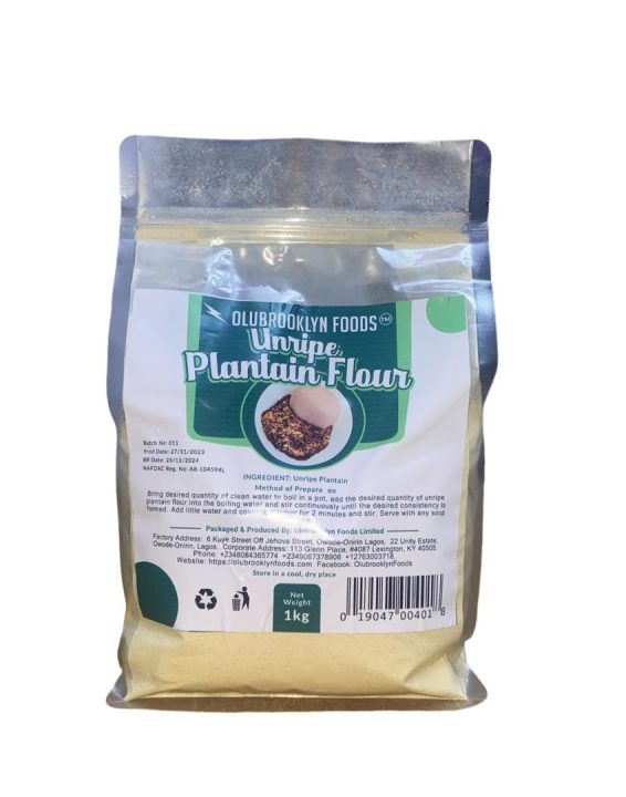 Olubrooklyn Foods Unripe Plantain Flour - 1KG