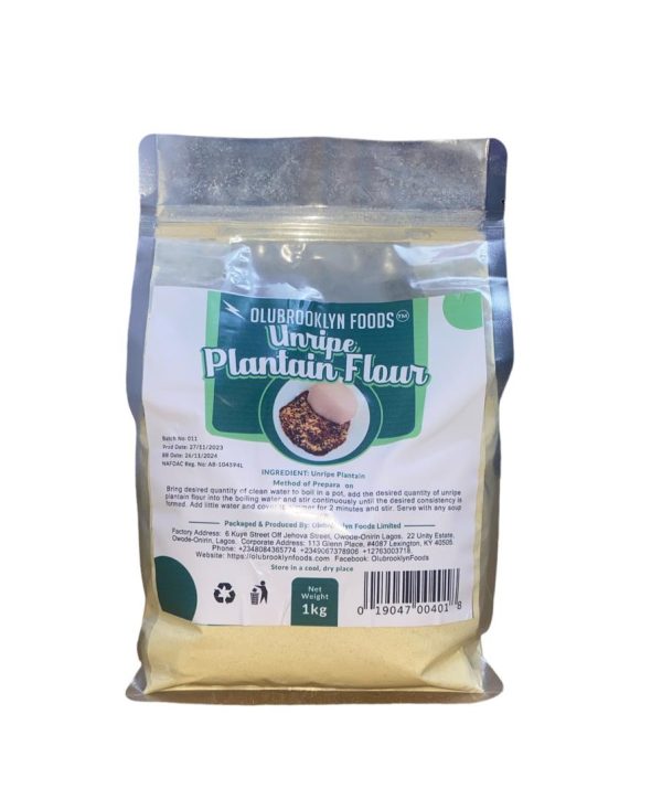 Olubrooklyn Foods Unripe Plantain Flour - 1KG