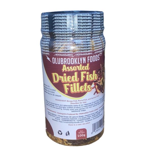 Olubrooklyn Foods Assorted Dried Fish Fillets - 100G